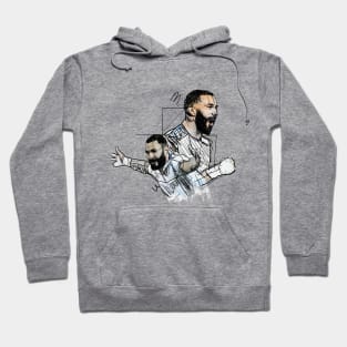 Karim Benzema on Sketch Art Hoodie